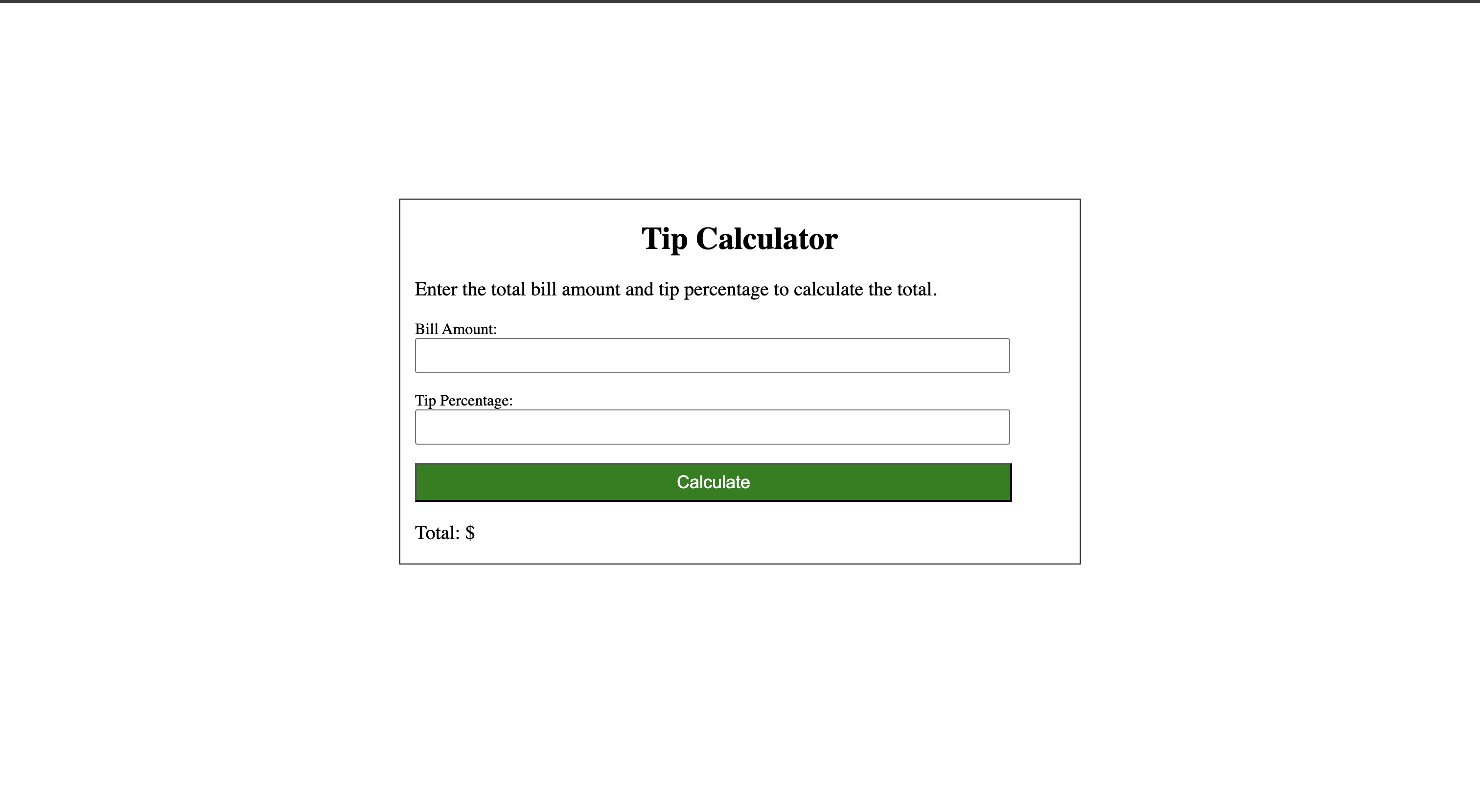 Tip Calculator